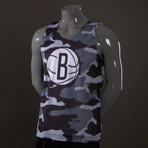 Adidas Originals Brooklyn Nets Reversible Mesh Tank Black-Camo for Men